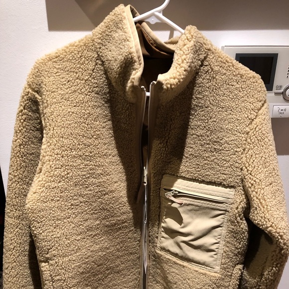 pile lined fleece coat
